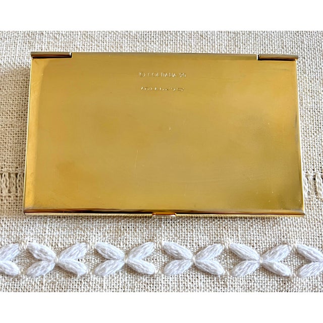 Art Deco 1990 Fifa World Cup Souvenir Gold Card Holder Cigarette Case Italia ‘90 Italy For Sale - Image 3 of 11