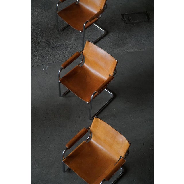 Vintage Cantilever Armchairs in Cognac Leather by Mart Stam for Matteo Grassi, 1960s, Set of 6 For Sale - Image 18 of 18