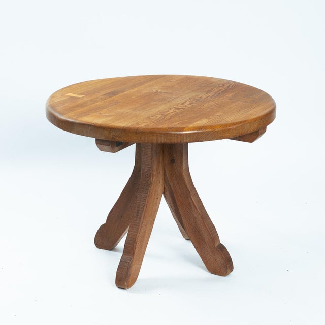 Brutalist Belgian Oak Dining Table from De Puydt, 1970s For Sale - Image 17 of 17