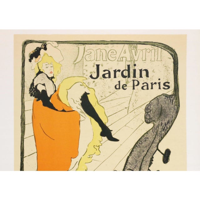 Art Nouveau 1946 Swiss Poster, Jane Avril, Toulouse Lautrec, Les Editions Holbein For Sale - Image 3 of 5