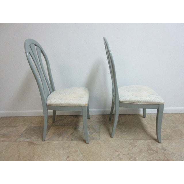 Century Furniture Vintage Lacquer Gunmetal Gray Century Furniture Dining Room Chairs - Set of 6 For Sale - Image 4 of 11