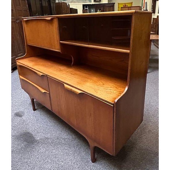 Mid 20th Century European Mid Century Modern Teak Mid-Board / Cocktail Credenza by S. Form, Uk c.1960 For Sale - Image 5 of 12