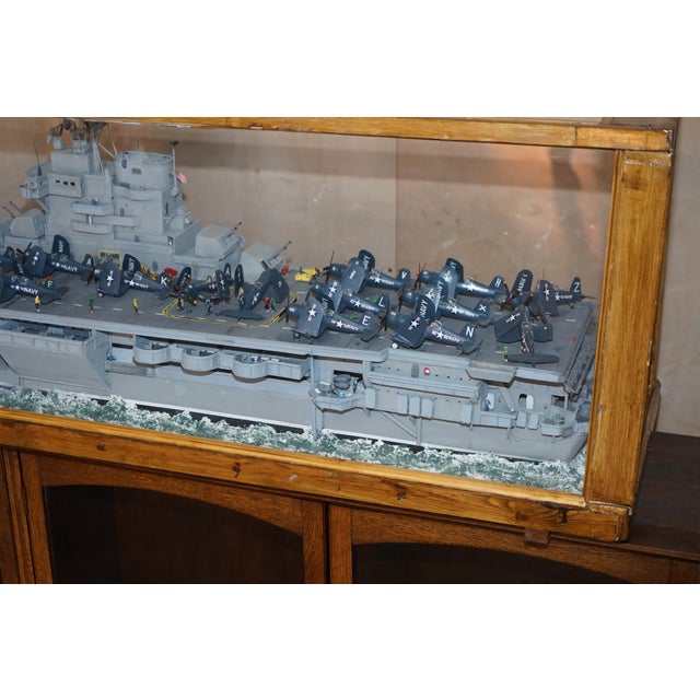 Vintage WWII American Wood Light Aircraft Carrier Made by Sailors For Sale - Image 5 of 18