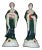 Vintage Asian Lamp Master Figurative Statue Lamps - a Pair- Beauty For Sale