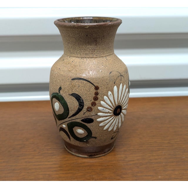 Black Vintage Mid-Century Tonala Pottery Vase For Sale - Image 8 of 9