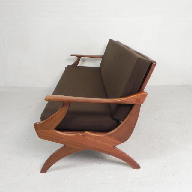 Wood Teak Three-Seater Sofa from De Ster Geldermalsen, Gelderland, 1960s For Sale - Image 7 of 18