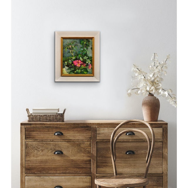 Diana Maxwell Armfield, Pink Primulas & Pot Plants Still Life, Oil Painting, 1970s For Sale - Image 12 of 18