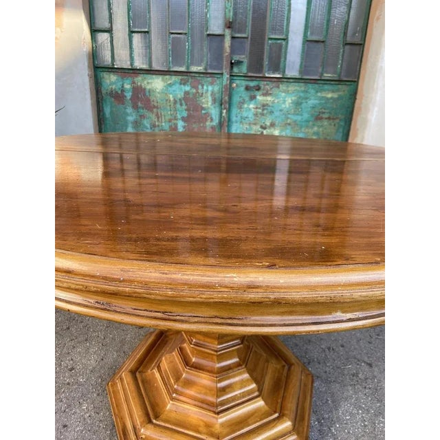 Iitalian Wooden Octagonal Shaped Dining Adjustable Table. 1890s For Sale - Image 4 of 13
