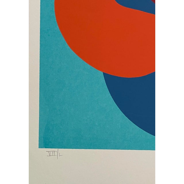 1980s abstract Rorschach type screenprint by Cabello. Pencil signed and numbered 7 of 50 in Roman numerals. Combined...