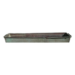 19th Century Hand-Fabricated Copper Processing Trough With Double Handles, 43" For Sale