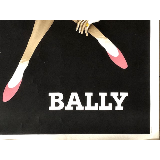 Arches Paper Poster of Bally Shoes / Blonde Woman by Bernard Villemot, 1982 For Sale - Image 4 of 6