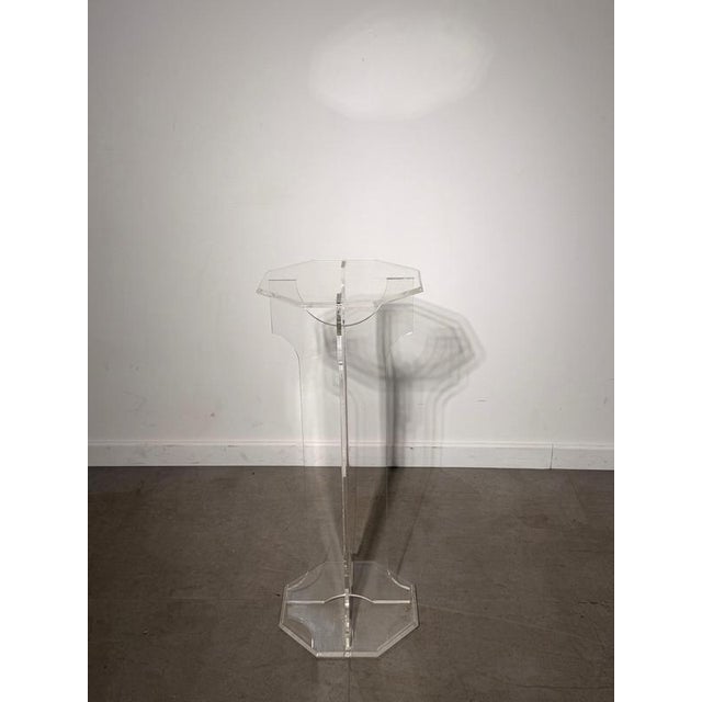 Vintage Acrylic Glass Pedestal For Sale - Image 5 of 5