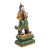 Large Old Chinese Sancai Glazed Pottery Ming Guardian Warrior Figure Statue For Sale