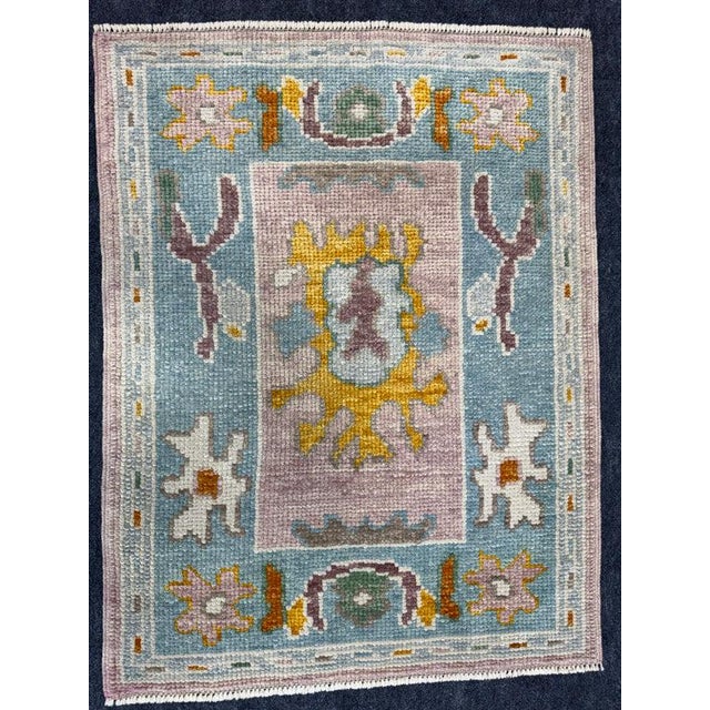 Early 21st Century Turkish Oushak Rug 2'2" x 2'10" For Sale - Image 5 of 6