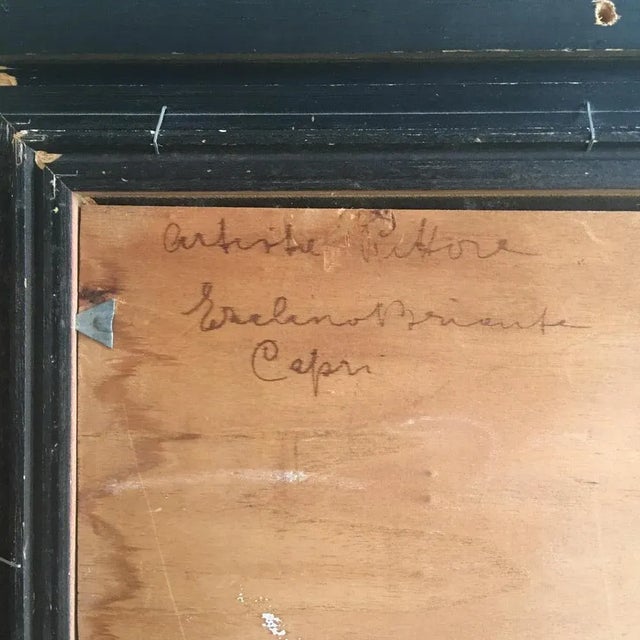 Ezelino Briante, Sunny Day in Capri, 1955, Oil on Panel, Framed For Sale - Image 10 of 12