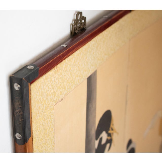 1960s Shōwa Era Japanese Ukiyo-E Style Byobu Screen "Young Beauties" For Sale - Image 10 of 12