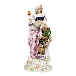 Science, Large Allegorical Figure, by Emmerich Andresen, Meissen Germany, C 1900, 1890s For Sale