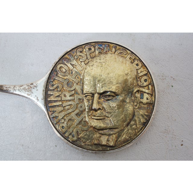 Early 20th Century Garrard London Winston Churchill Sterling Silver Coin Letter Opener Paper Knife For Sale - Image 12 of 12