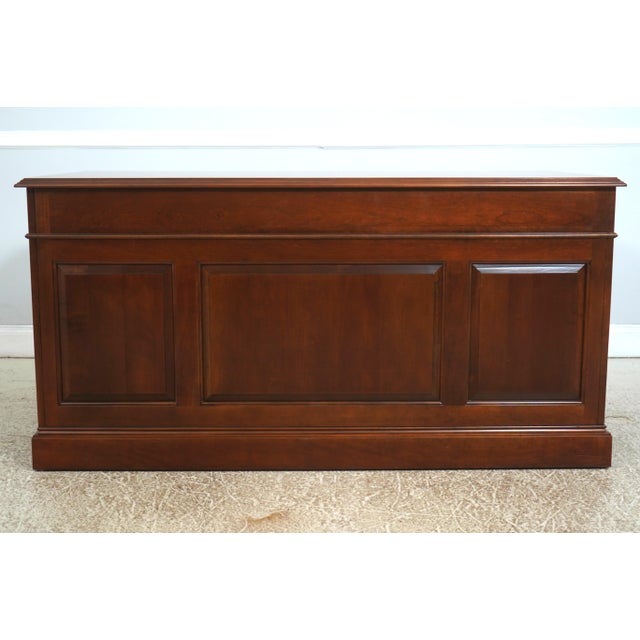 Statton Large Kneehole Cherry Executive Desk For Sale - Image 17 of 18