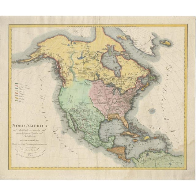 Large Antique Map of North America, 1806 For Sale - Image 13 of 13