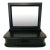 Vintage Black Vanity Tabletop Mirror With Drawer For Sale