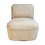 Wood Ivory Soft Swivel Slipper Chair For Sale - Image 7 of 13