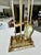Vintage French Louis XVI Style Brass Fireplace Tool Set / Fleur-De-Lis Finial For Sale - Image 10 of 18
