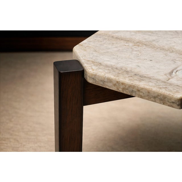 m.l. Magalhães Pair of Rosewood & Marble Side Tables, Brazil, Circa 1960 For Sale - Image 11 of 11