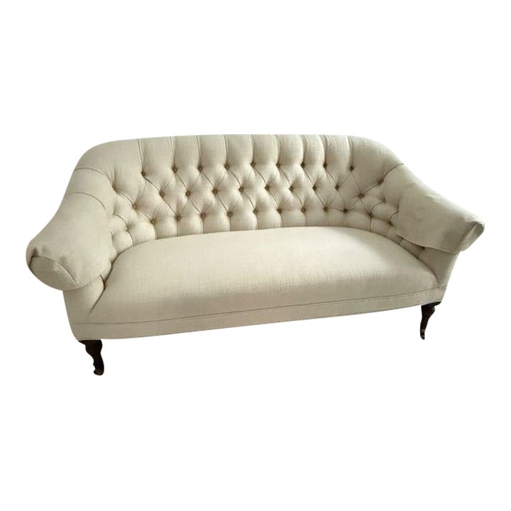 Lee Industries Tufted Linen Loveseat