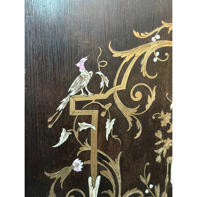 French 19th Century Napoleon III Period Cabinet With Metal Inlays For Sale - Image 12 of 13