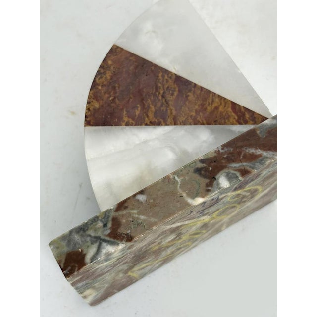 Brown Art Deco Minimalist Onyx Bookends, 1940, Set of 2 For Sale - Image 8 of 9