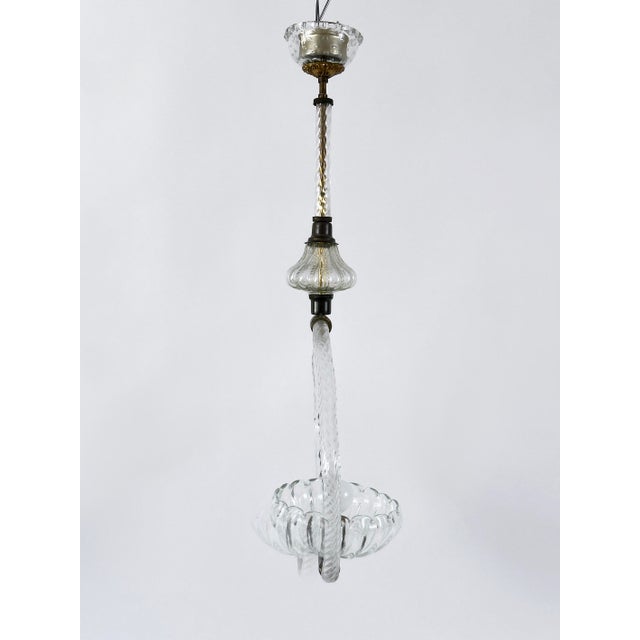 Metal Mid-Century Pendant Lamp from Barovier & Toso, Italy, 1950s For Sale - Image 7 of 18