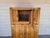 Brown 1930s Vintage Solid Oak Wood Ice Chest For Sale - Image 8 of 18
