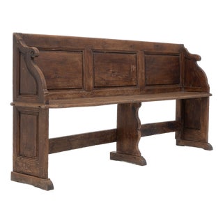 Antique French Oak Bench, 1850 For Sale