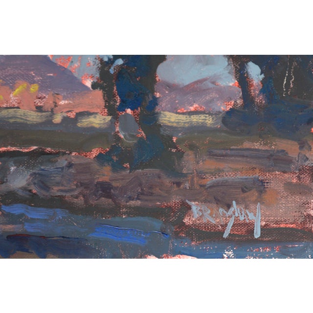 Sunset at Grand Teton National Park - Plein Aire Landscape in Oil on Board Vibrant plein aire landscape by Thomas Bradshaw...