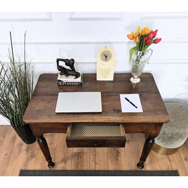 19th Century Antique Italian Walnut Rustic Desk, 1890s For Sale - Image 5 of 11