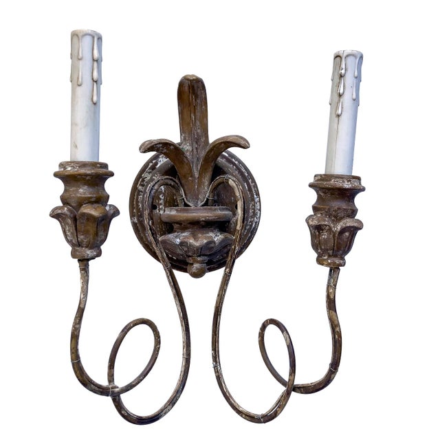 Vintage French Style Wall Sconces - a Pair For Sale - Image 9 of 13