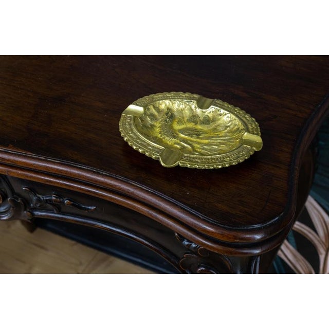French Bronze Ashtray with Phoenix Bird Motif, 1950s For Sale - Image 13 of 18