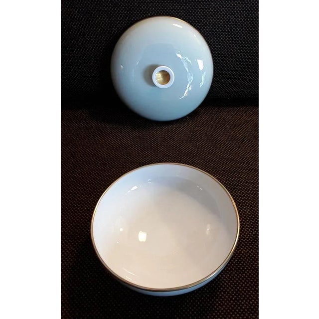 German Art Deco Mint Green Porcelain Cover Box from Rosenthal, 1938 For Sale - Image 3 of 5