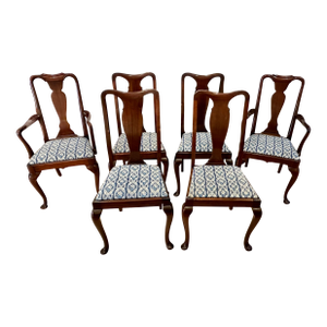 Late 20th Century Attributed to Henkel Harris Set of 6 Dining Chairs