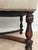 Late 20th Century Late 20th Century English Oak Bench With Tufted Beige Suede Seat and Brass Nailhead Trim For Sale - Image 5 of 8
