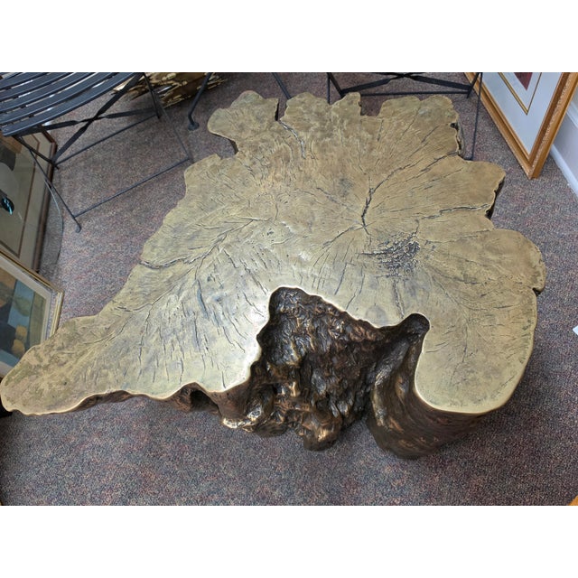 Bronze MCM Bronze Large Tree Trunk Table Base by Century Furniture Co. Grand Tour For Sale - Image 8 of 9