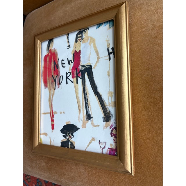 New York Fashionista repro, digital print on paper produced by the artist Donald Robertson based on his original painting....