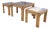 Vintage Boho Bamboo Rattan Table Set- Set of Three For Sale