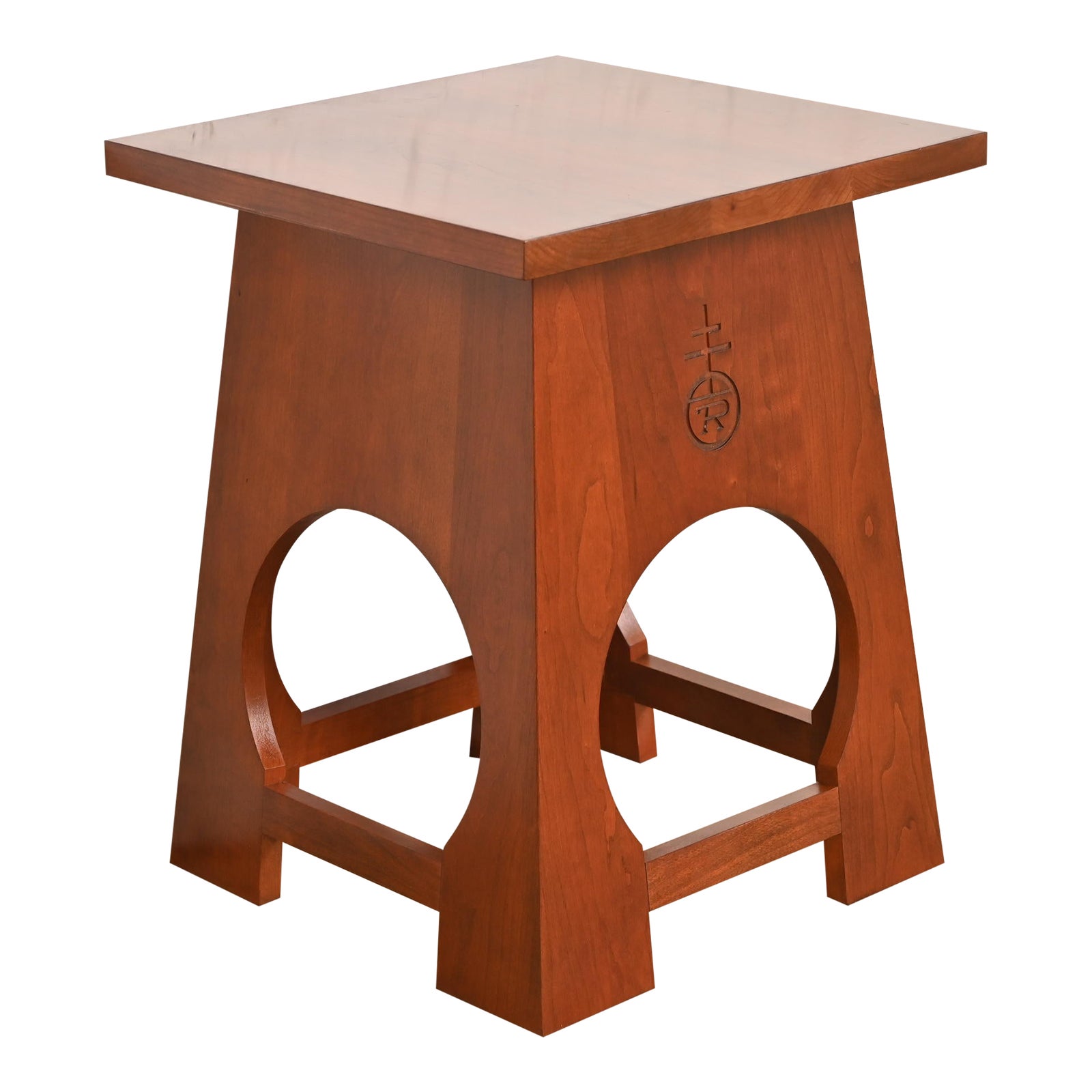 Roycroft Arts & Crafts Cherry Wood Tabouret by Stickley | Chairish