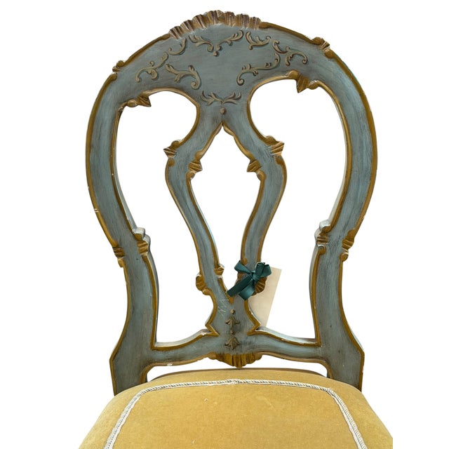 19th C Style Venetian Painted Italian Side Chair For Sale In Los Angeles - Image 6 of 6