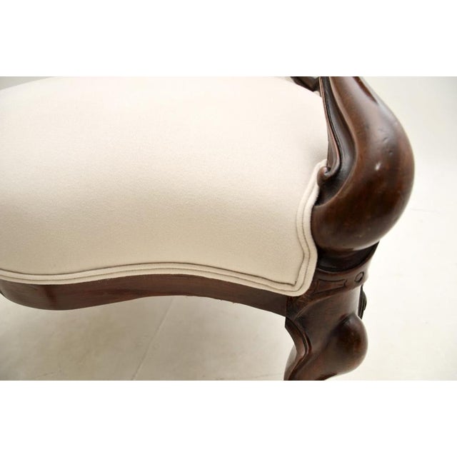 Antique Victorian Spoon Back Armchair, 1860s For Sale - Image 12 of 13