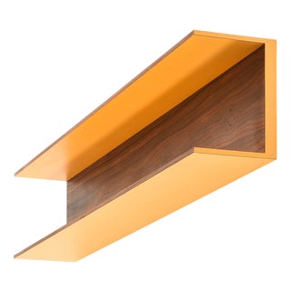 Mid-Century Wall Shelf in Walnut attributed to Walter Wirz, 1960s For Sale