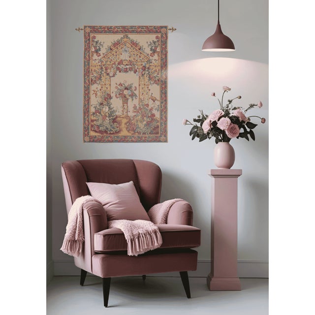 This beautiful tapestry is woven on a jacquard loom by skilled weavers, keeping alive the centuries old tradition of...