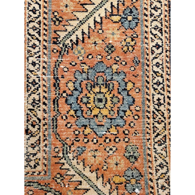Red Antique Persian Bakhshaish Carpet, Handmade Wool Rug, Ivory and Rust For Sale - Image 8 of 13